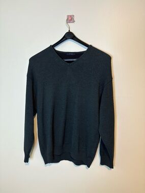 Basile Blu Men's V-Neck Sweater - Dark Teal